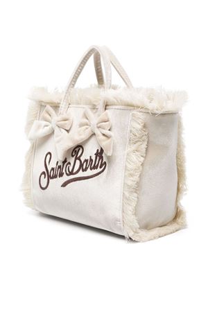 Mini Vanity borsa a mano in velluto beige SAINT BARTH KIDS | VAMI00701390G